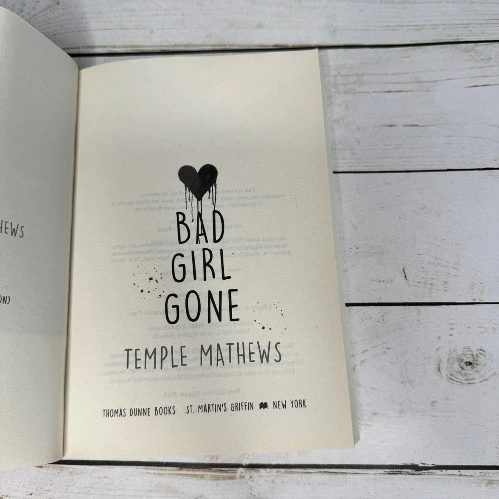 Bad‎ Girl Gone Temple Mathews ARC Advance Uncorrected Proof 2017 Paperback